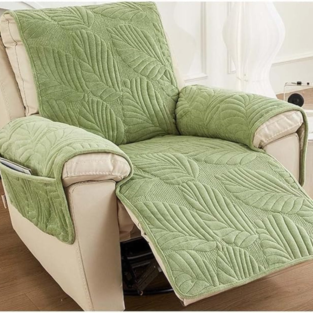 Recliner Chair Cover Green Microfiber | Nature's Touch 6