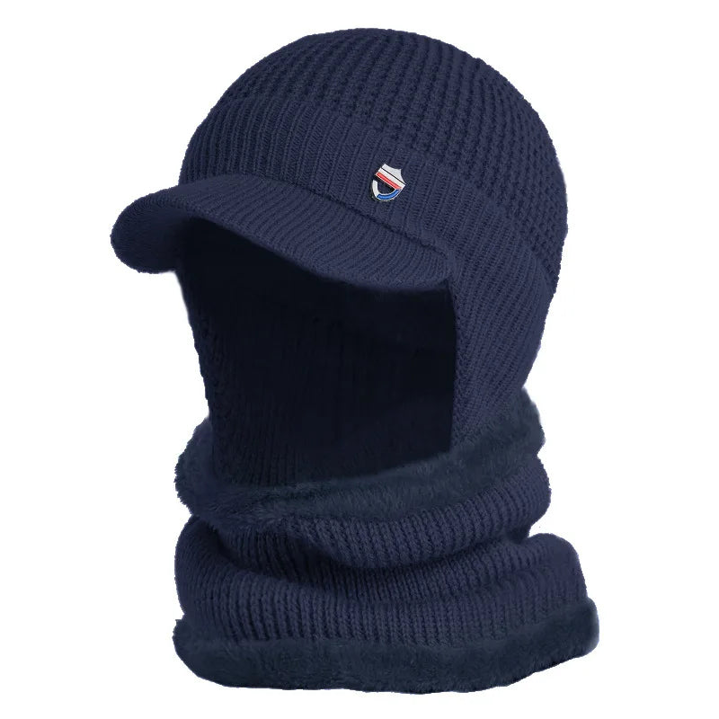 Men Knitted Winter Cap & Neck Warmer Set | Walter