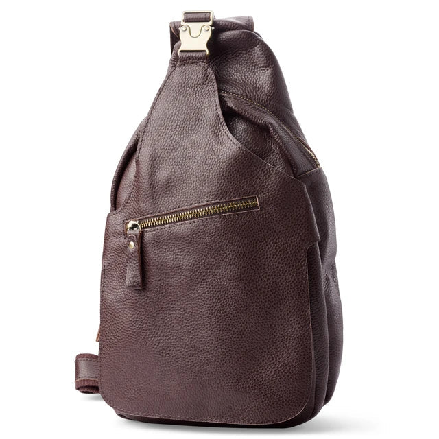Men Vintage Leather Sling Bag | Leon