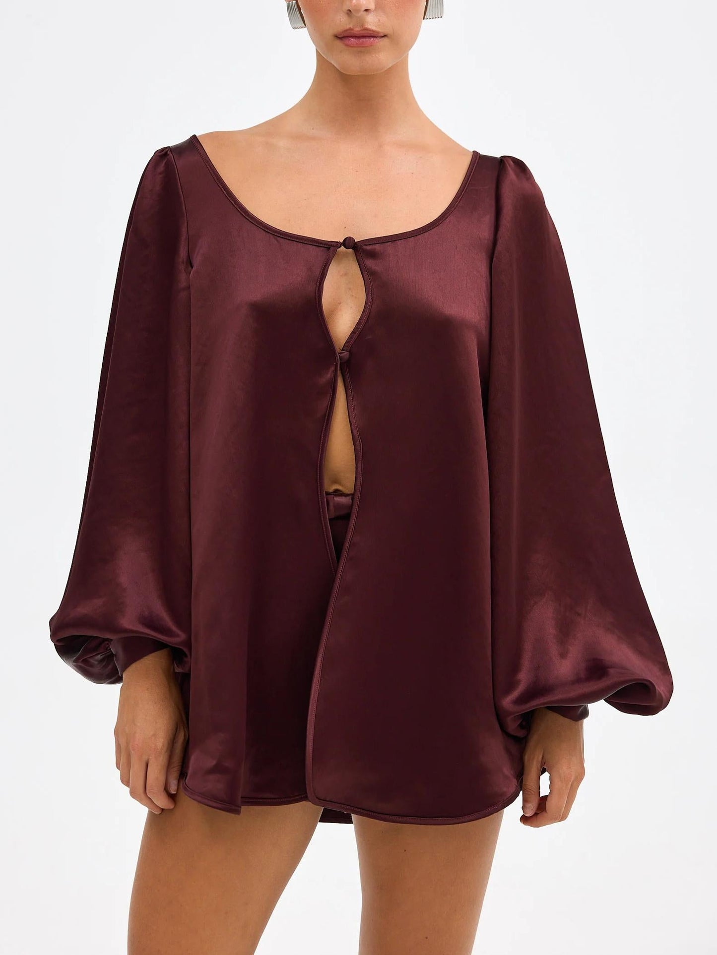 Women Two Piece Set Satin Look | Penelope-5