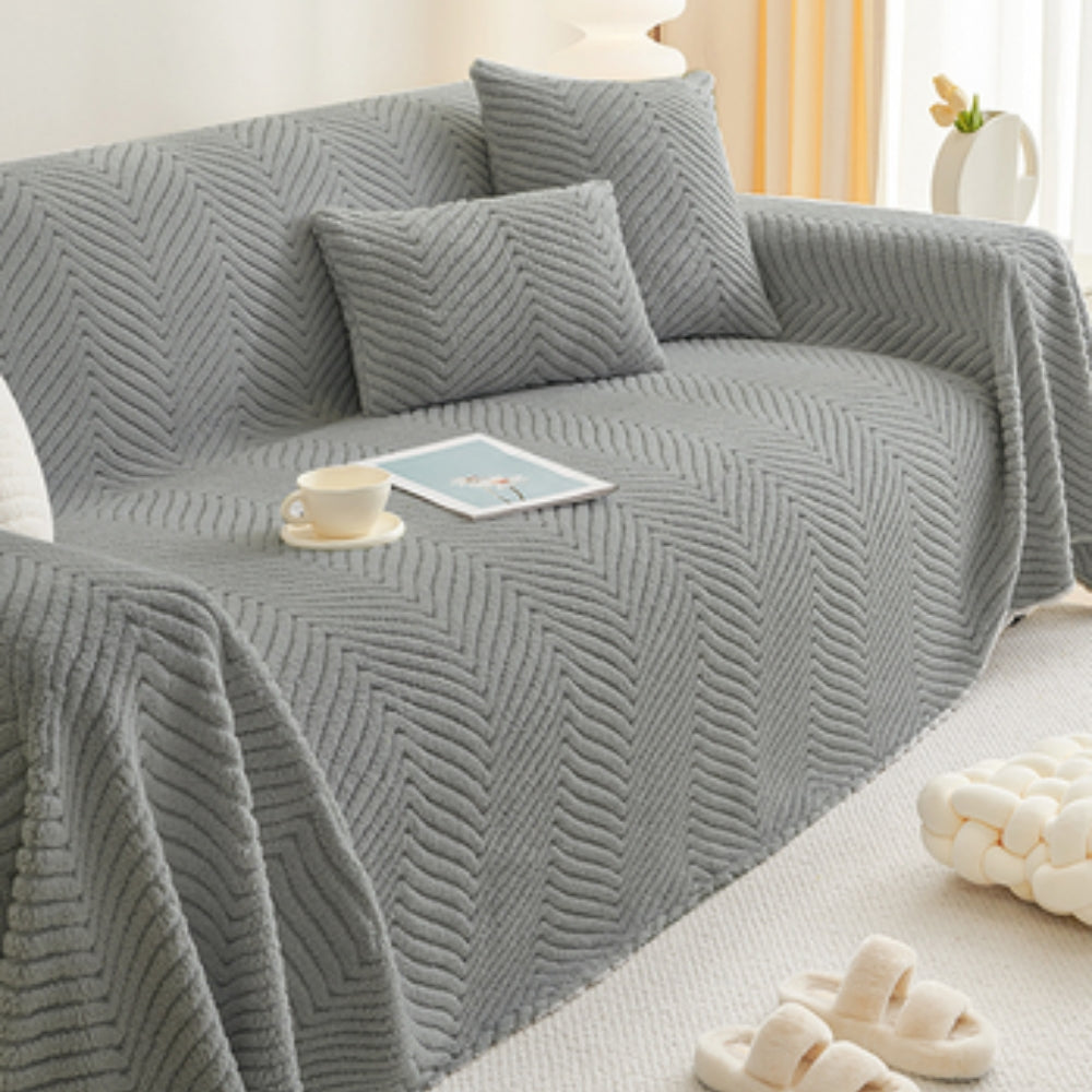 Sofa Cover Grey Microfibre | Elegant Comfort 3