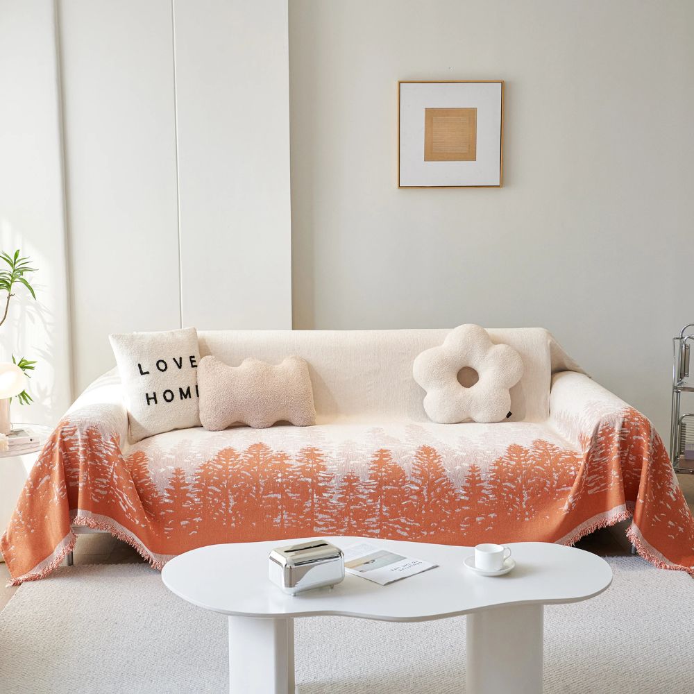 Sofa Cover Green Chenille | Nature's Embrace 1