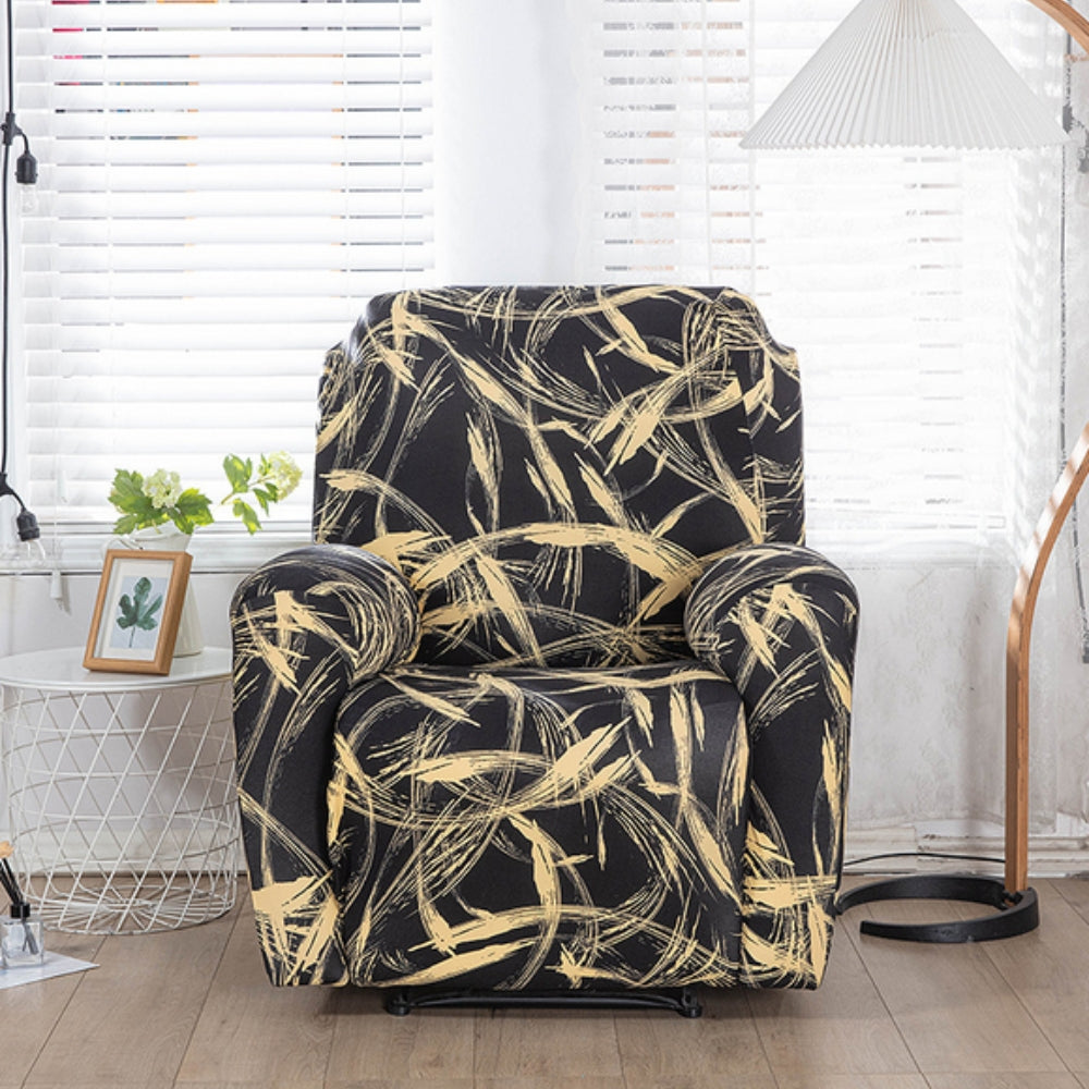 Recliner Sofa Cover Abstract Design Stretch Fabric | Elegant Home Upgrade 5