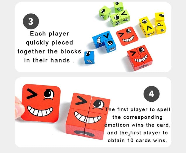 Kids Game Wooden Face Race Game | Fun Emoticon Challenge-5