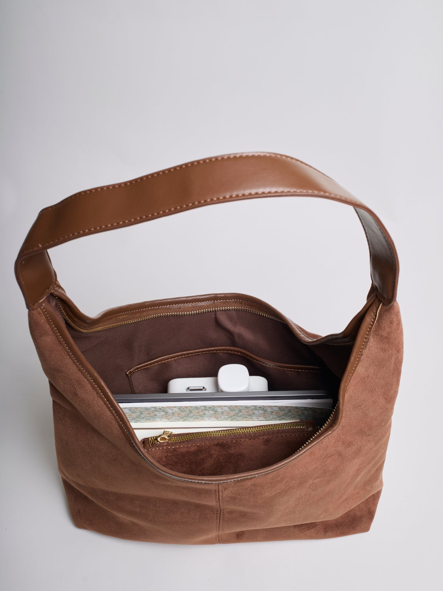 Women Suede Tote Bag with Pouch | Alberta