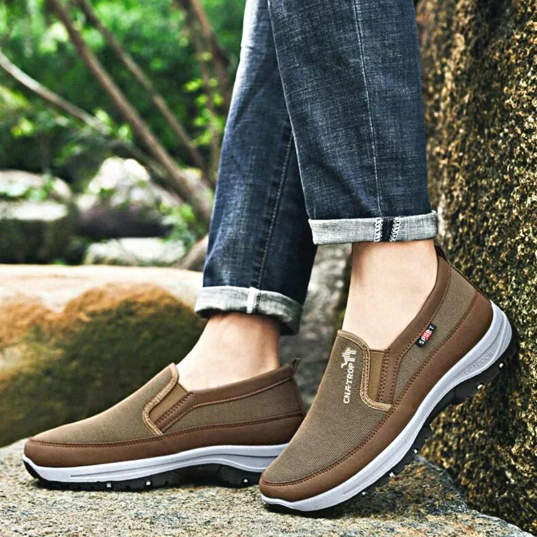 Variant image for Men Walking Shoe Black Leather | Walker-13