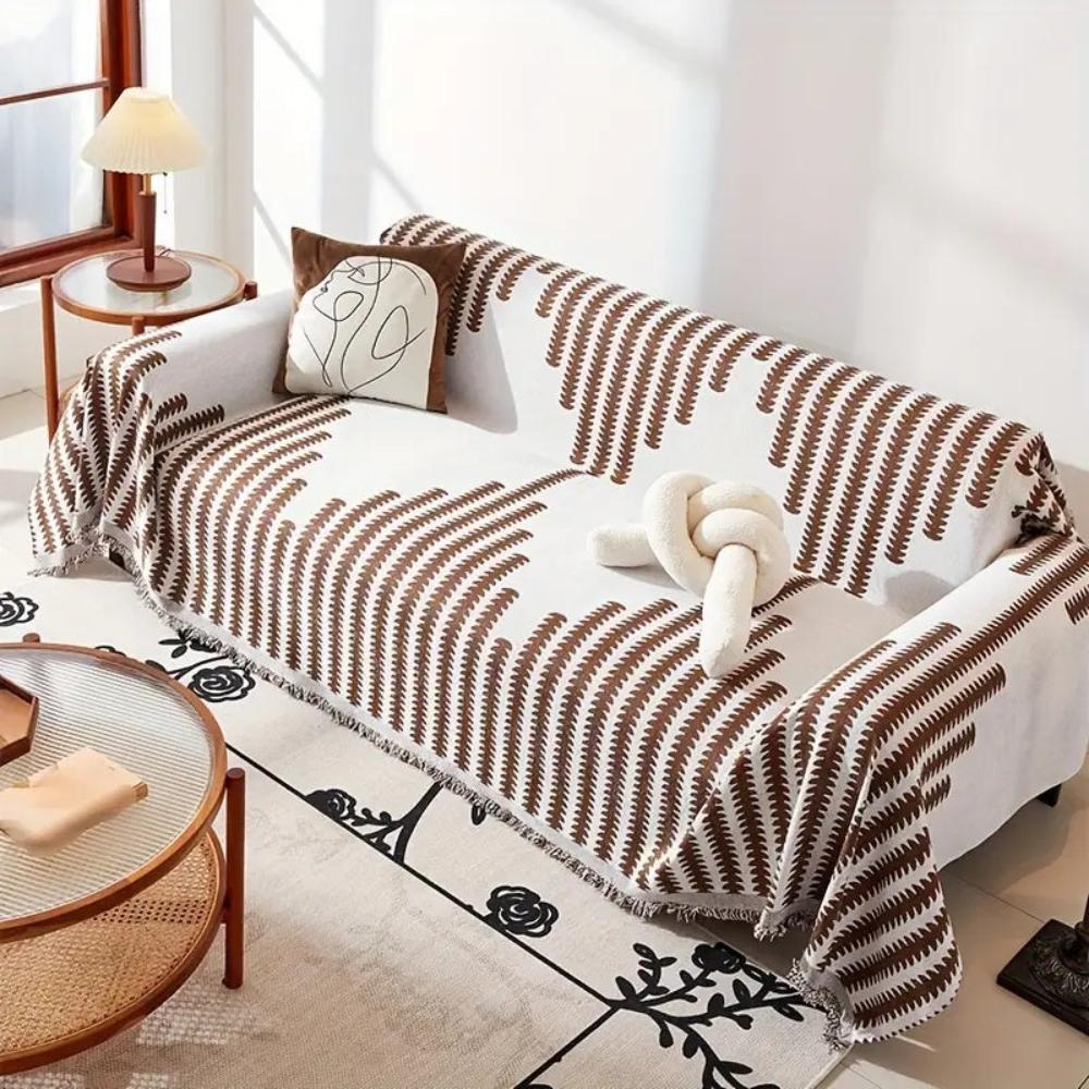 Sofa Cover Gray Chenille Non-Slip | Elegant Comfort 3