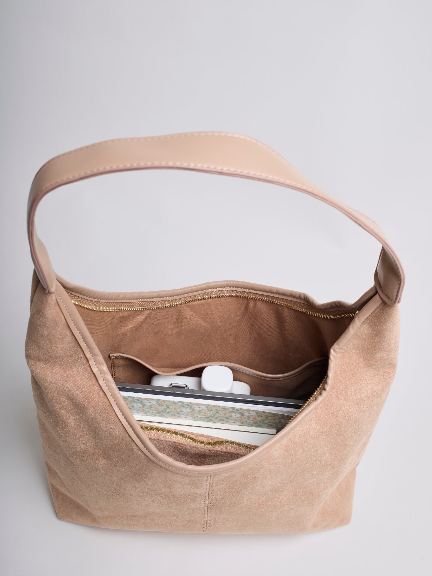 Women Suede Tote Bag with Pouch | Alberta