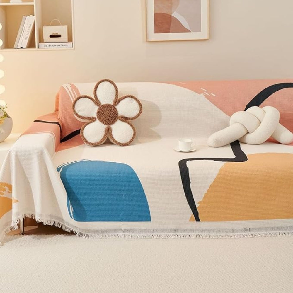 Sofa Cover Abstract Design Cotton-Polyester | Lumiere 4
