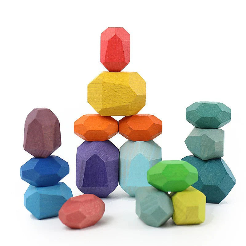 Kids Wooden Balancing Stones Sorting Game Eco-Friendly | Creative Playtime-5
