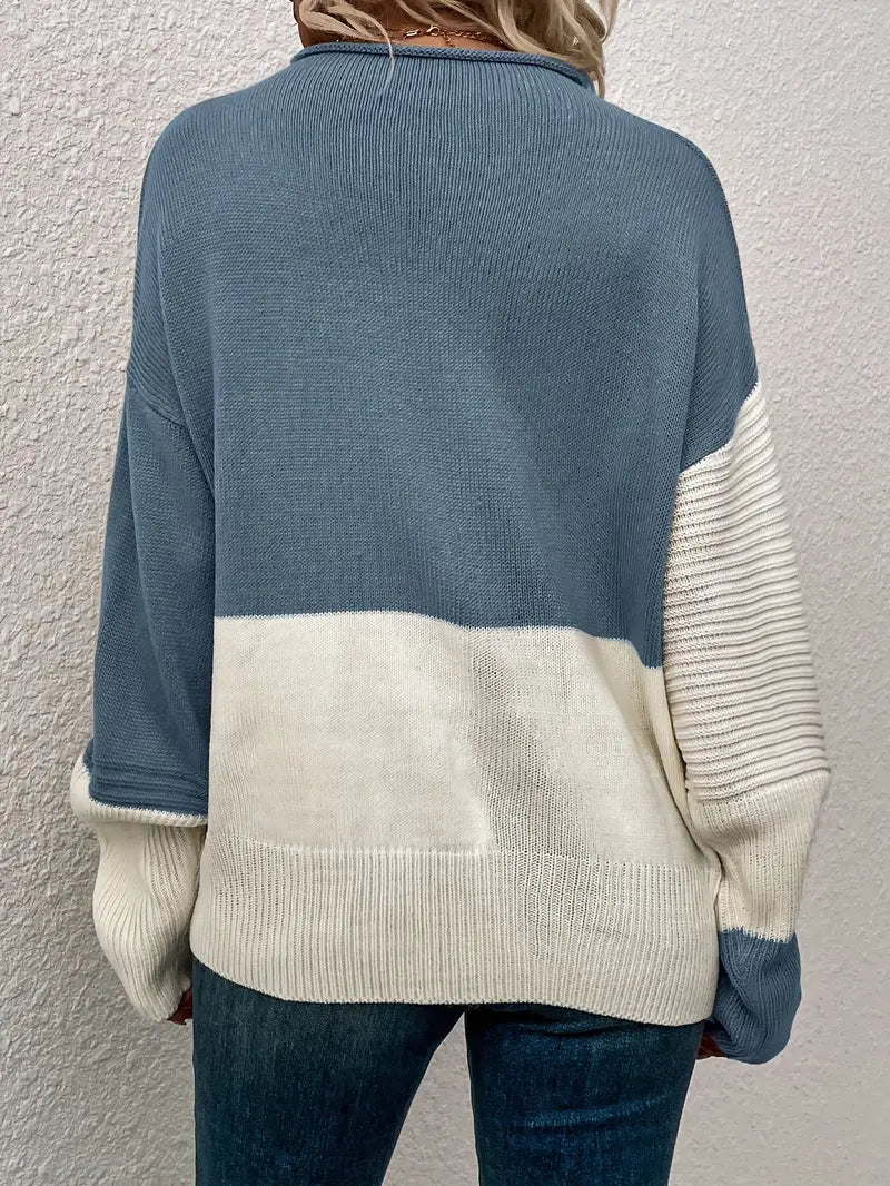 Women Color Block Sweater Multi Knit | Veronika-3
