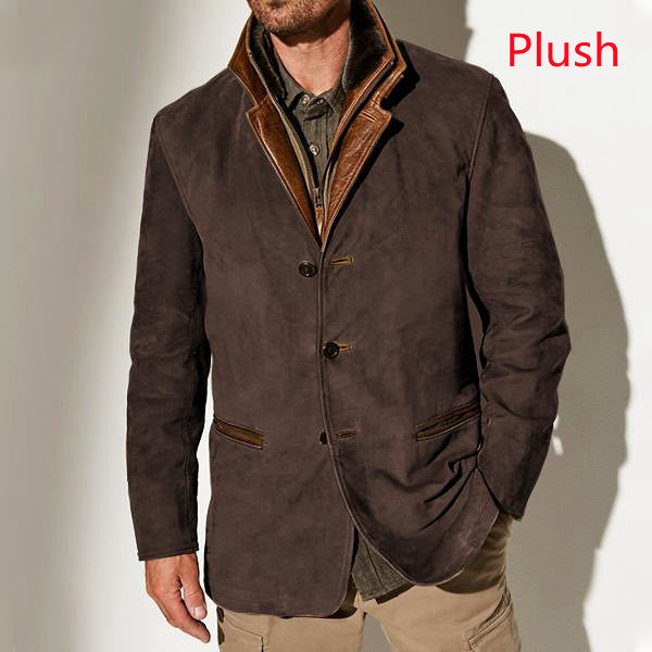 Men Vintage Suede Blazer | Nicholo
