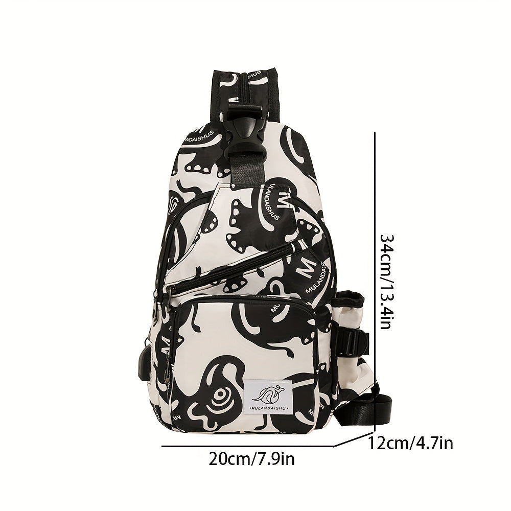 Women Printed Sling Backpack | Eve