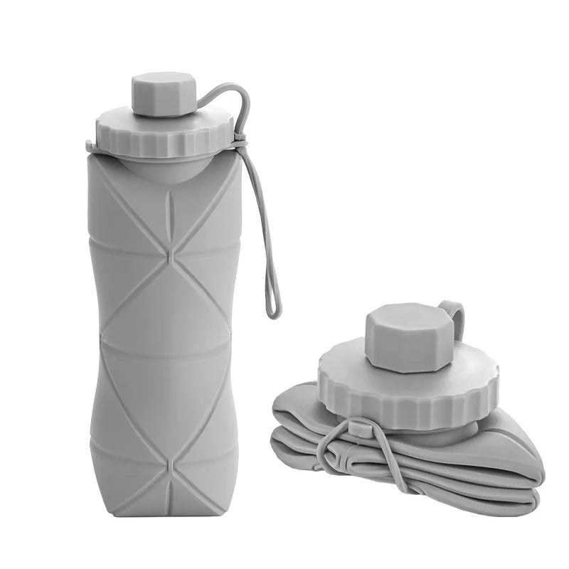 600ml Silicone Folding Water Bottle – Portable BPA-Free Travel Cup for Outdoor Activities and Gym 6