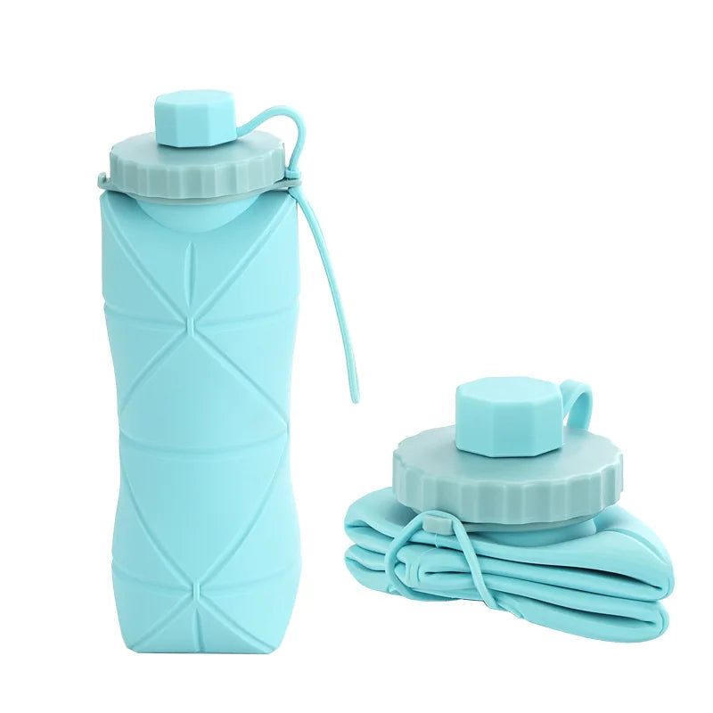 600ml Silicone Folding Water Bottle – Portable BPA-Free Travel Cup for Outdoor Activities and Gym 7