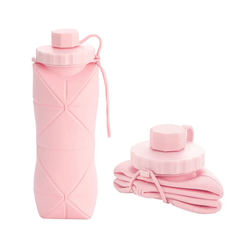 600ml Silicone Folding Water Bottle – Portable BPA-Free Travel Cup for Outdoor Activities and Gym 8