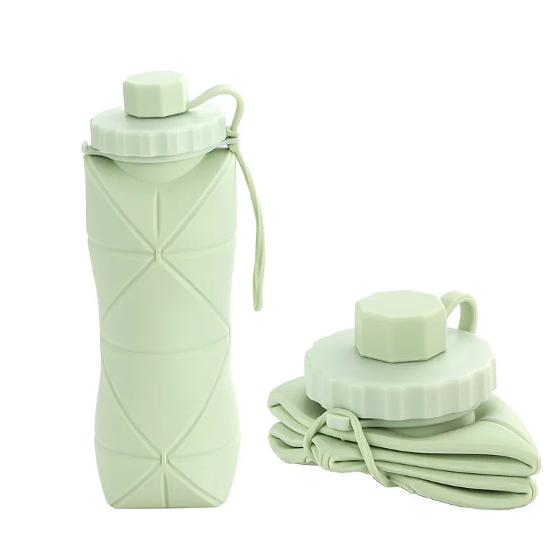 600ml Silicone Folding Water Bottle – Portable BPA-Free Travel Cup for Outdoor Activities and Gym 9