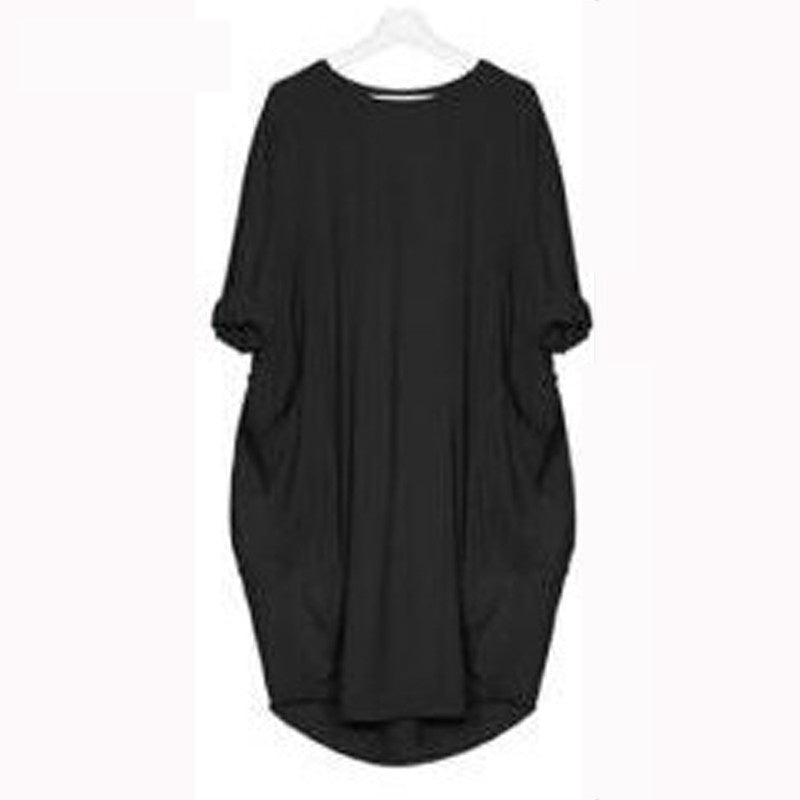 Women Relaxed Pocket Midi Dress | Zoe