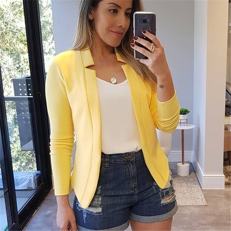 Women Tailored Open-Front Blazer | Emily