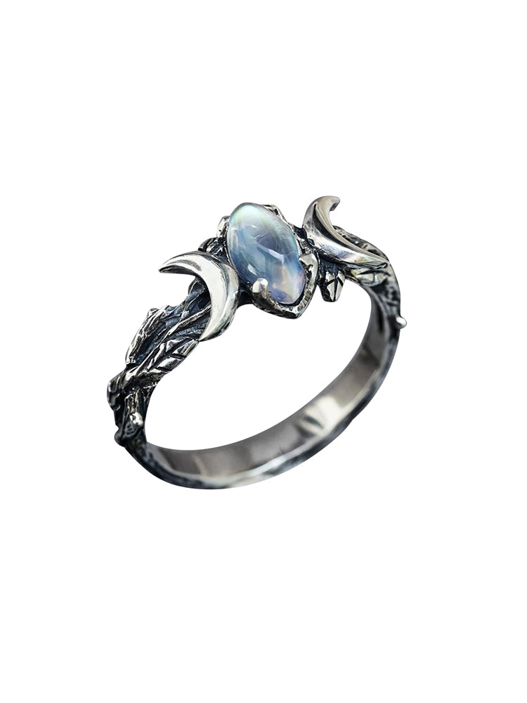 Women Gemstone Ring Silver Alloy | Celestial Charm-3