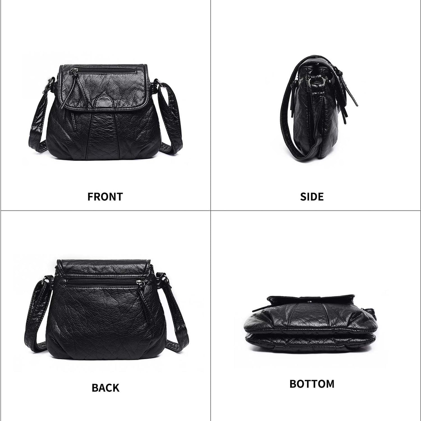 Woman Soft Leather Crossbody Bag | Mila