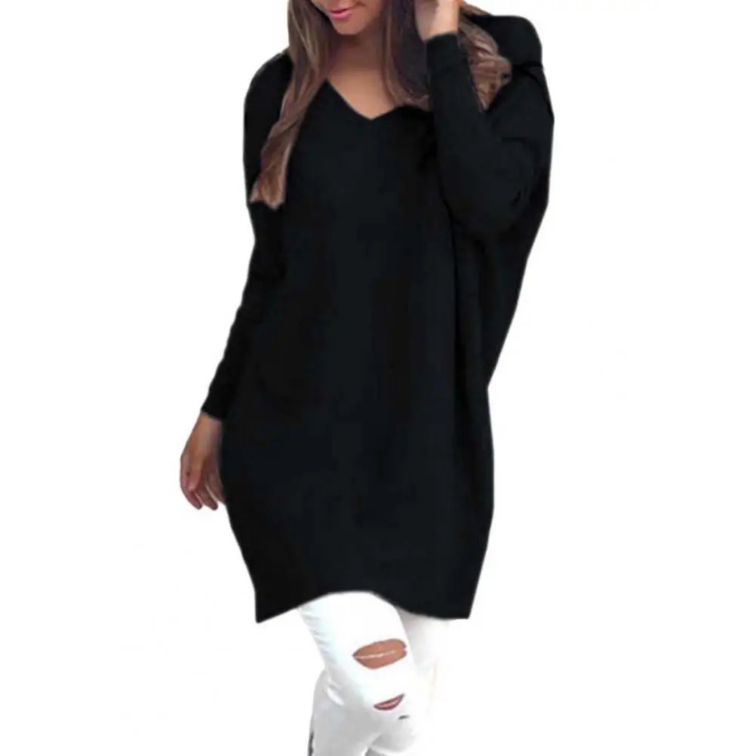 Women Oversized V-Neck Sweater Tunic | Sienna