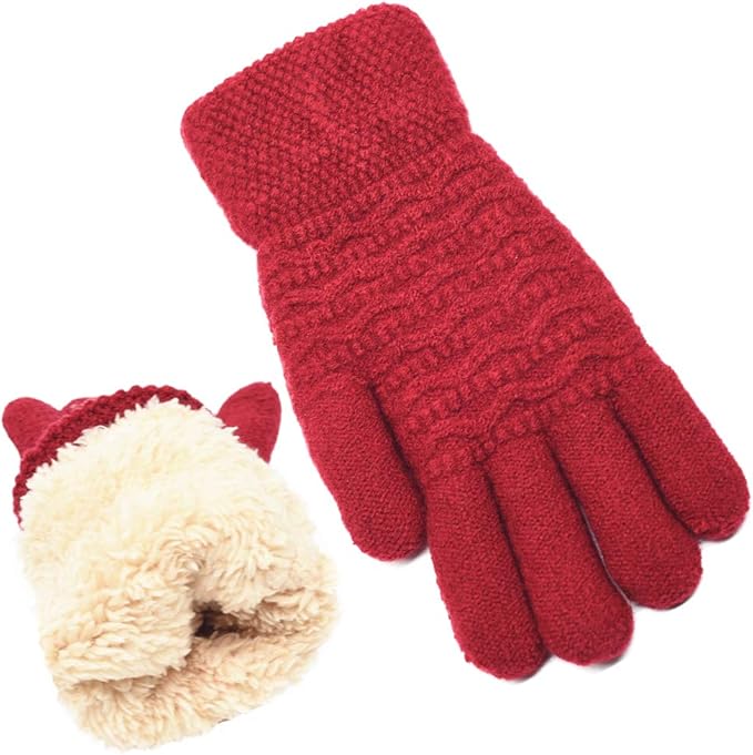 Women Fleece-Lined Knit Gloves | Valerie