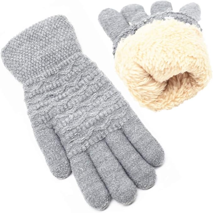 Women Fleece-Lined Knit Gloves | Valerie