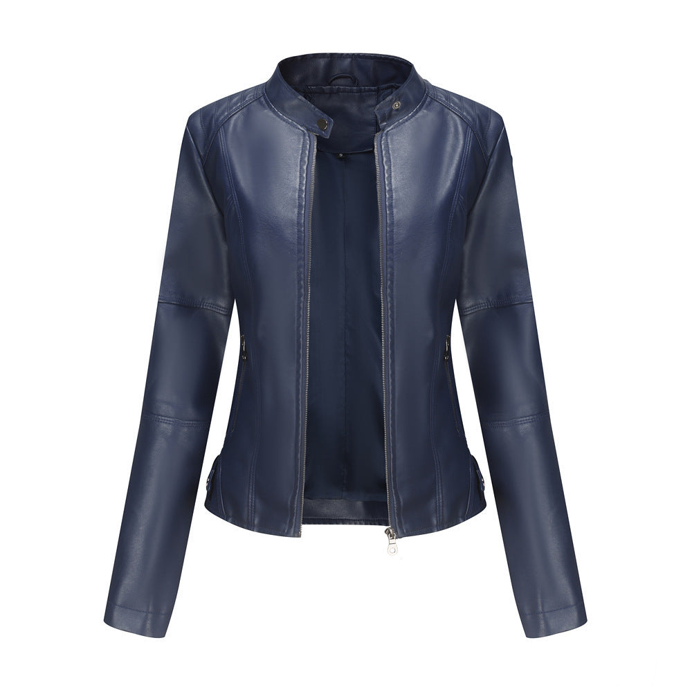 Women Faux Leather Moto Jacket | Lovina