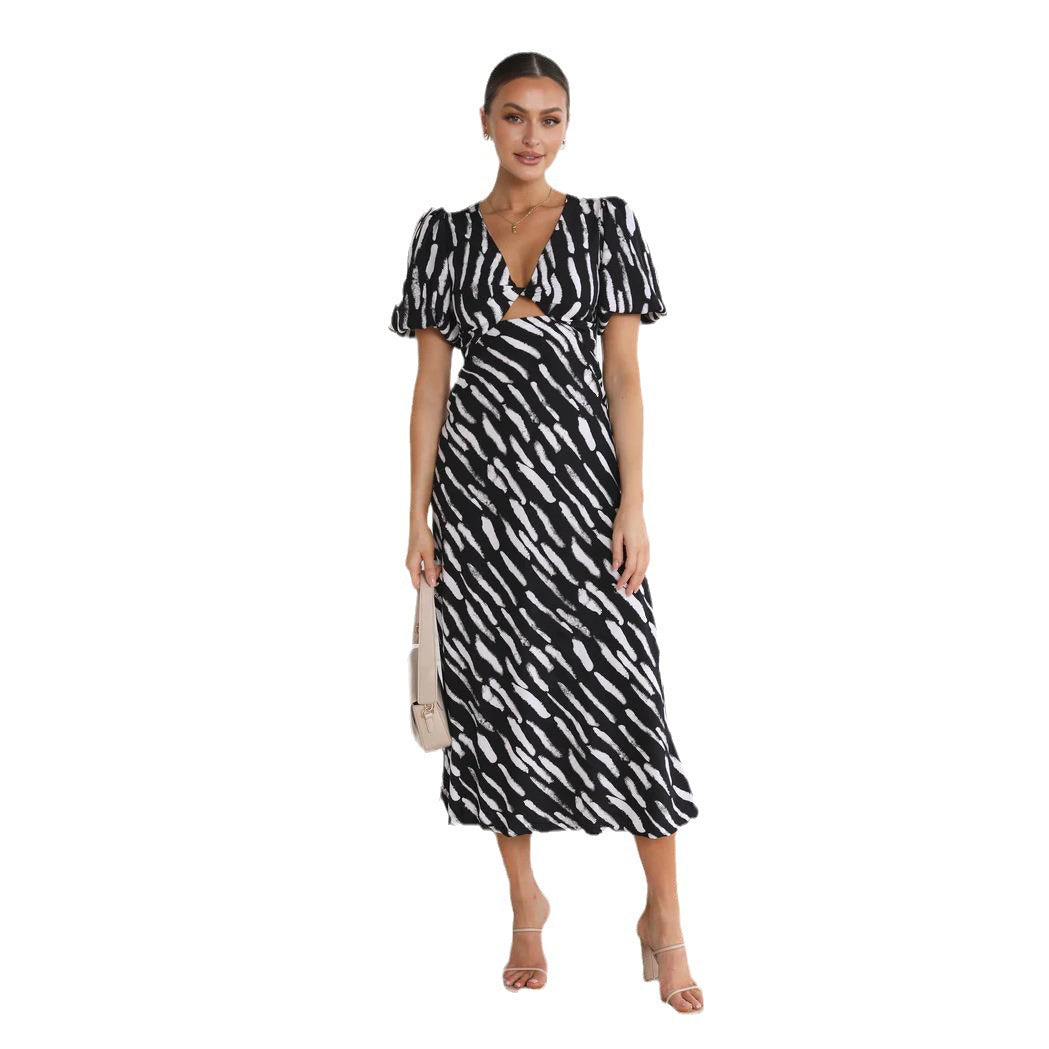 Women Abstract Print Midi Dress | Tamara