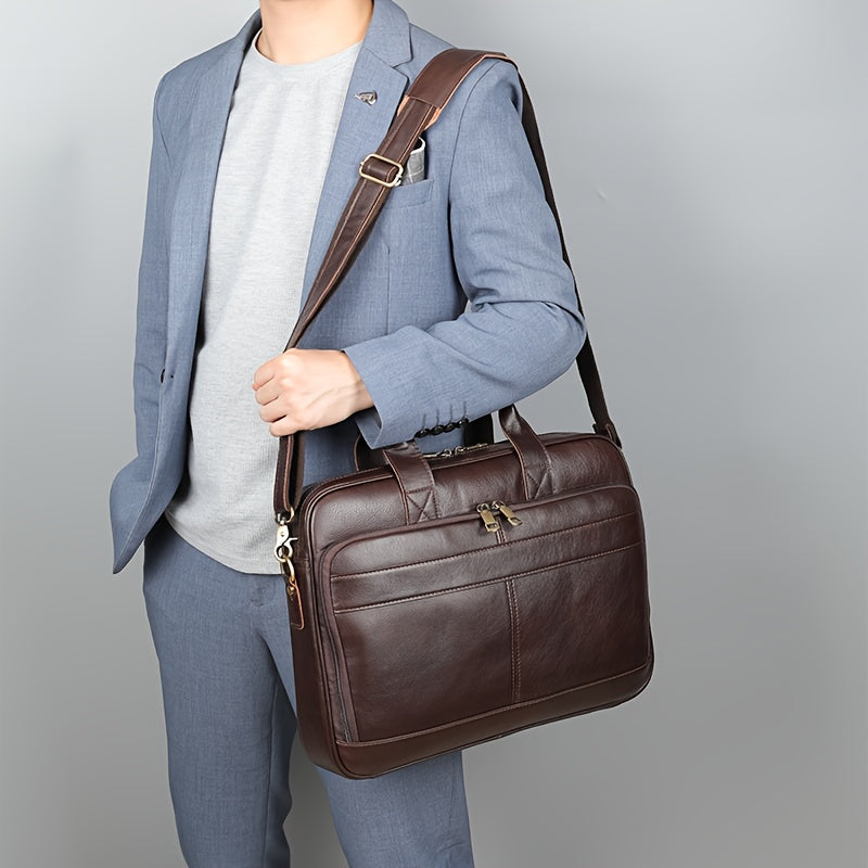 Men Classic Leather Business Bag | Nolan