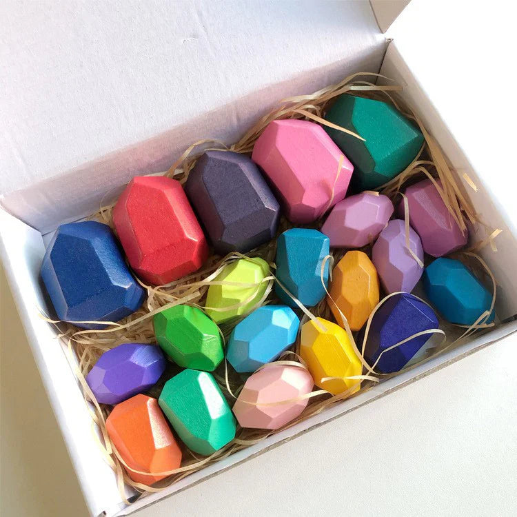 Kids Wooden Balancing Stones Sorting Game Eco-Friendly | Creative Playtime-6