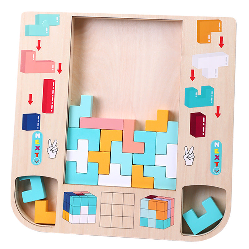 Kids Puzzle Board 2 In 1 Colorful Wooden | Brain Booster-5