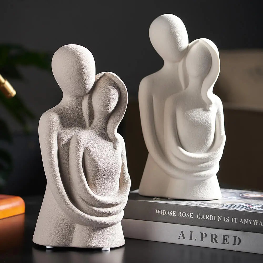 Couple Ceramic Sculpture White | Love Story 2