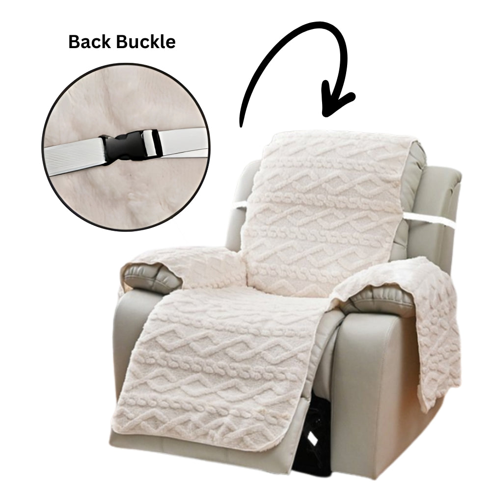 Recliner Chair Slipcovers Diamond Pattern Microfibre | Elegant Comfort 4