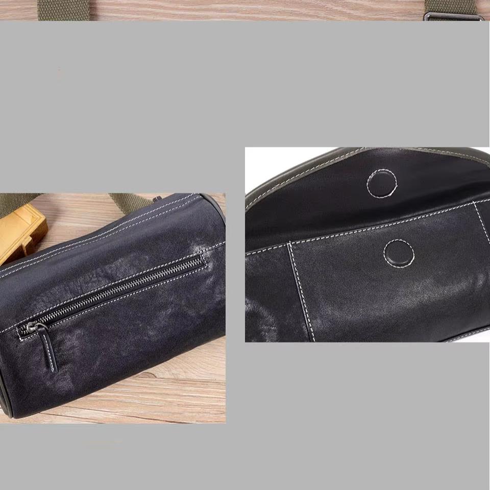 Men Vintage Leather Shoulder Bag | Elias