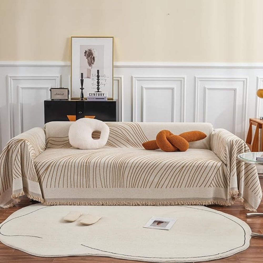 Sofa Cover Chenille Wave Pattern | Calista 1