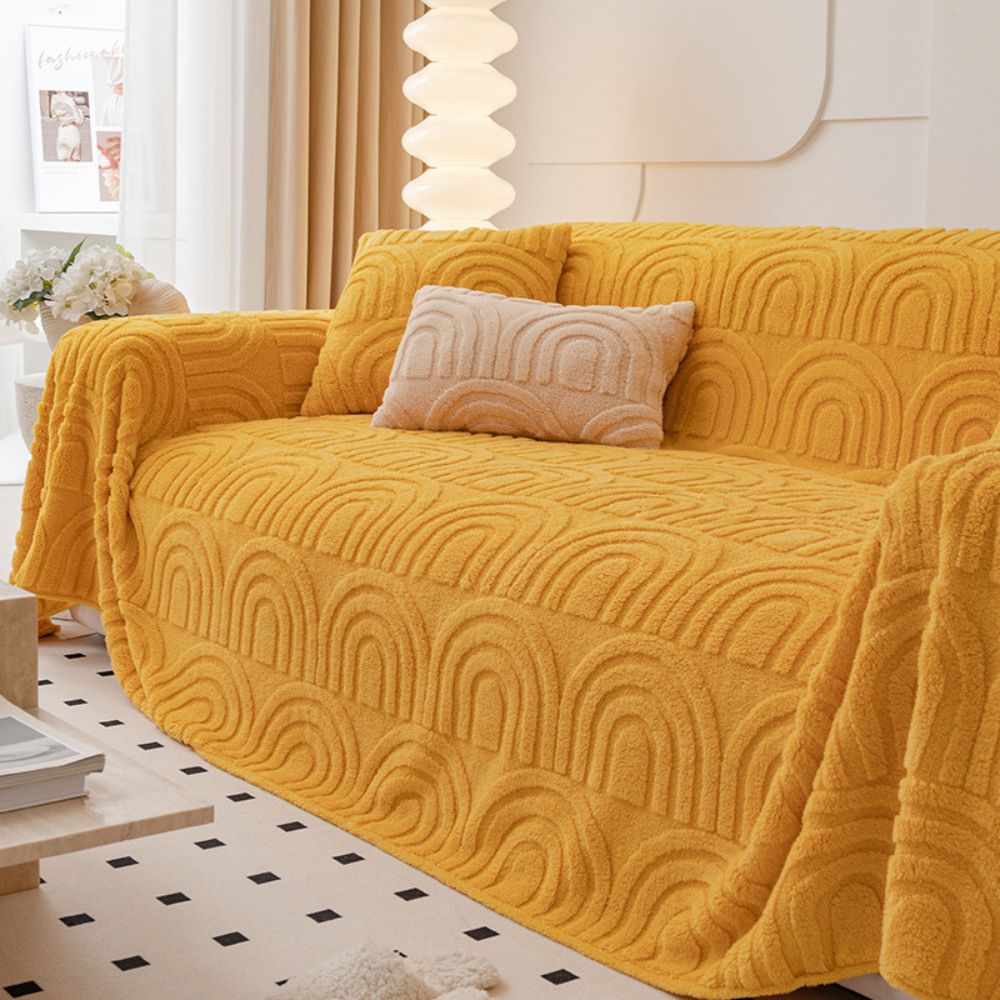Sofa Cover Grey Microfiber | Celeste 4