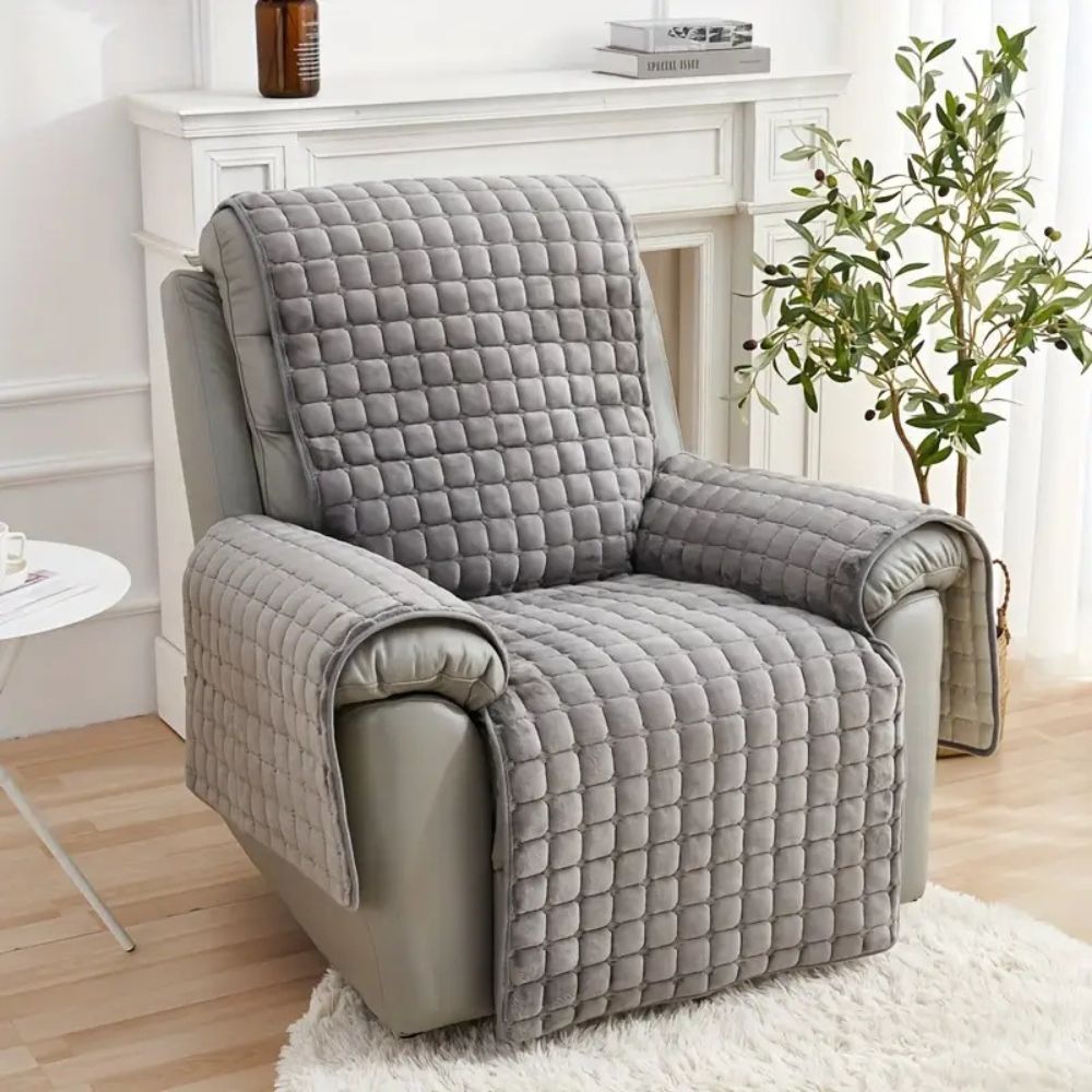 Variant image for Recliner Chair Cover Velvet Microfibre | Cozy Elegance-2
