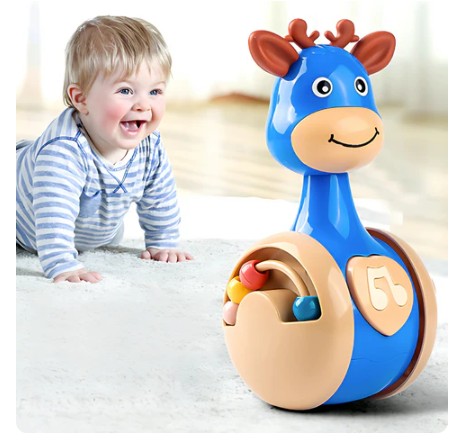 Baby Rolling Toy Pink Plastic Dinosaur | Playful Buddy-6