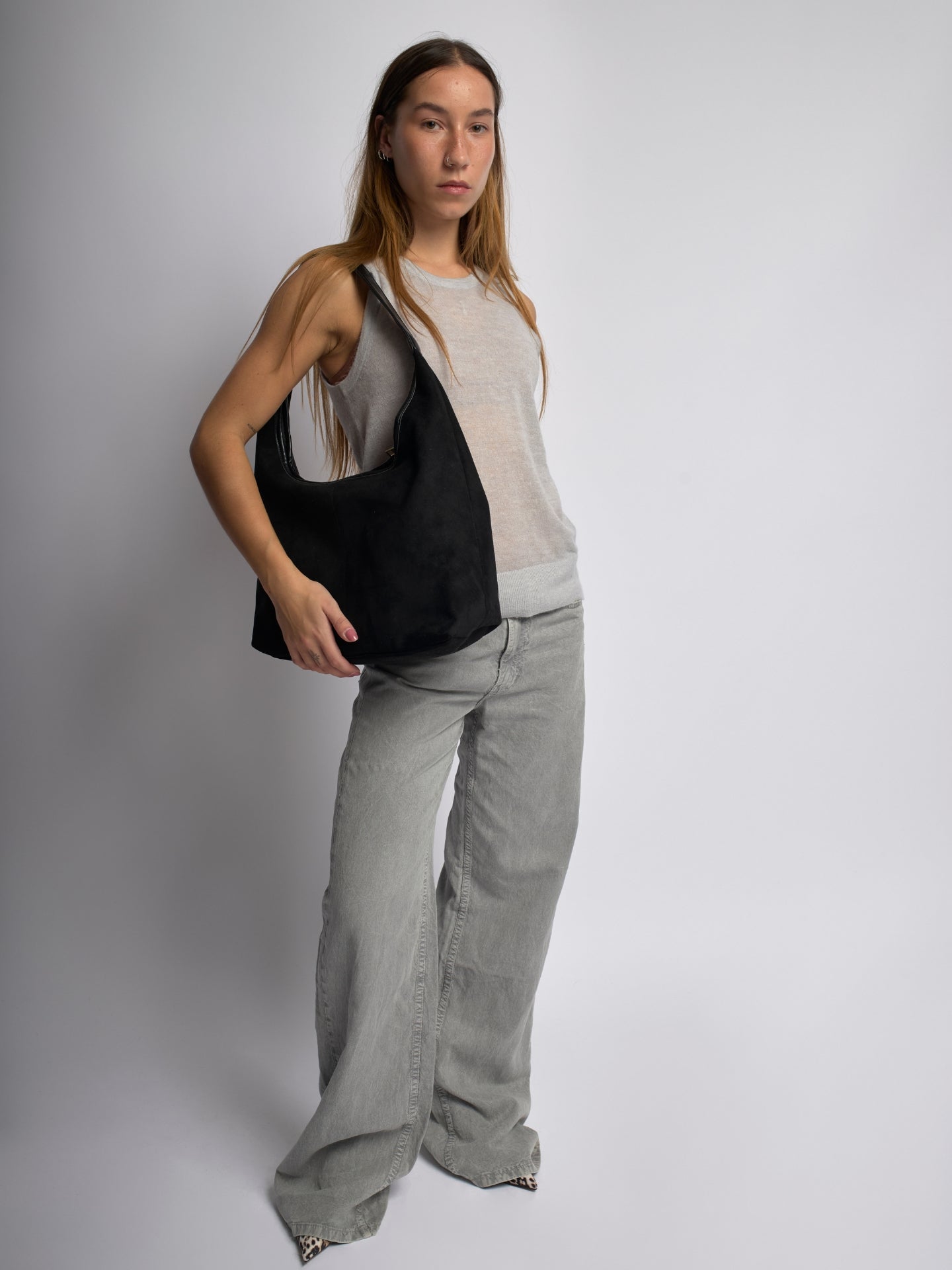 Women Suede Tote Bag with Pouch | Alberta
