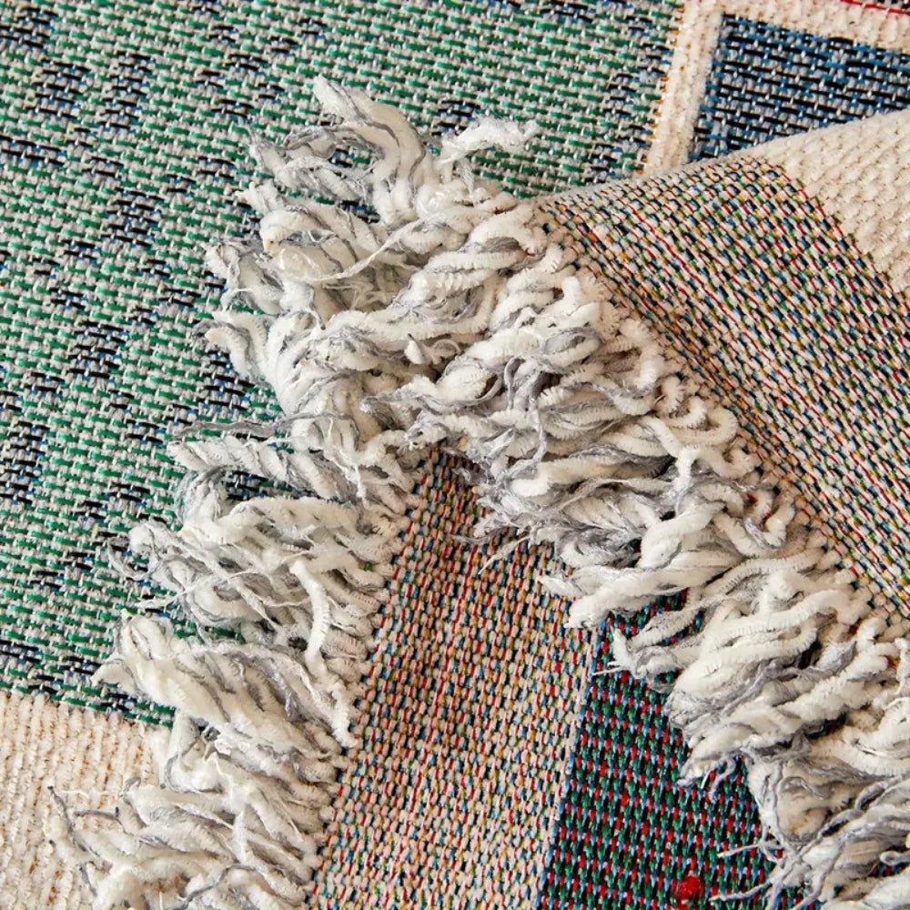 Sofa Cover Beige Chenille | Geneva Boho Slipcover 6