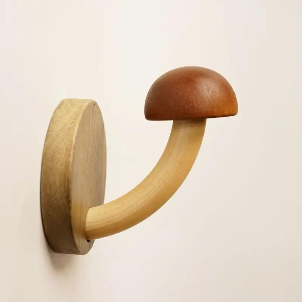 Wooden Wall Hook Mushroom Red Brown | Nature Charm 3