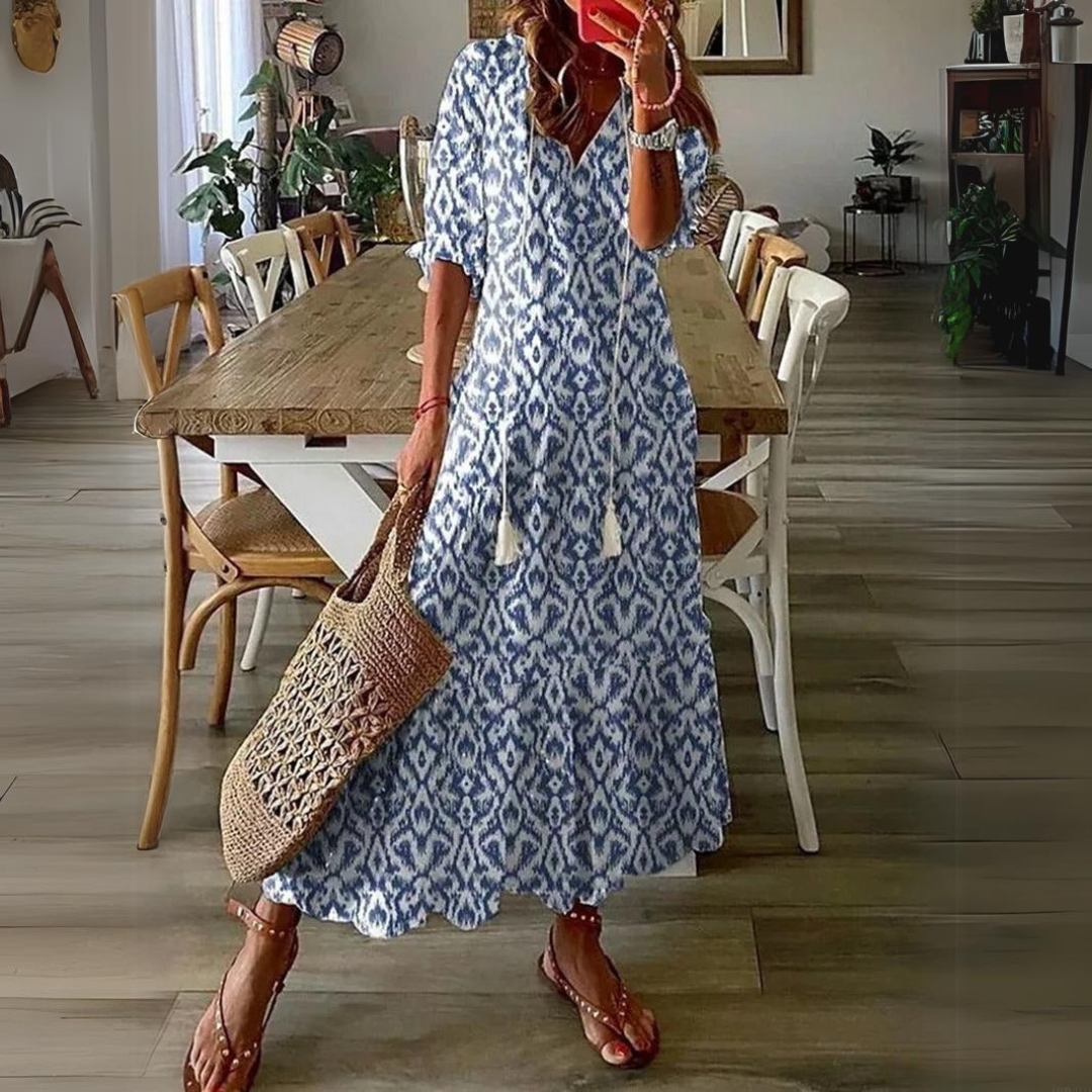 Women Maxi Dress Flowerprint | Ana