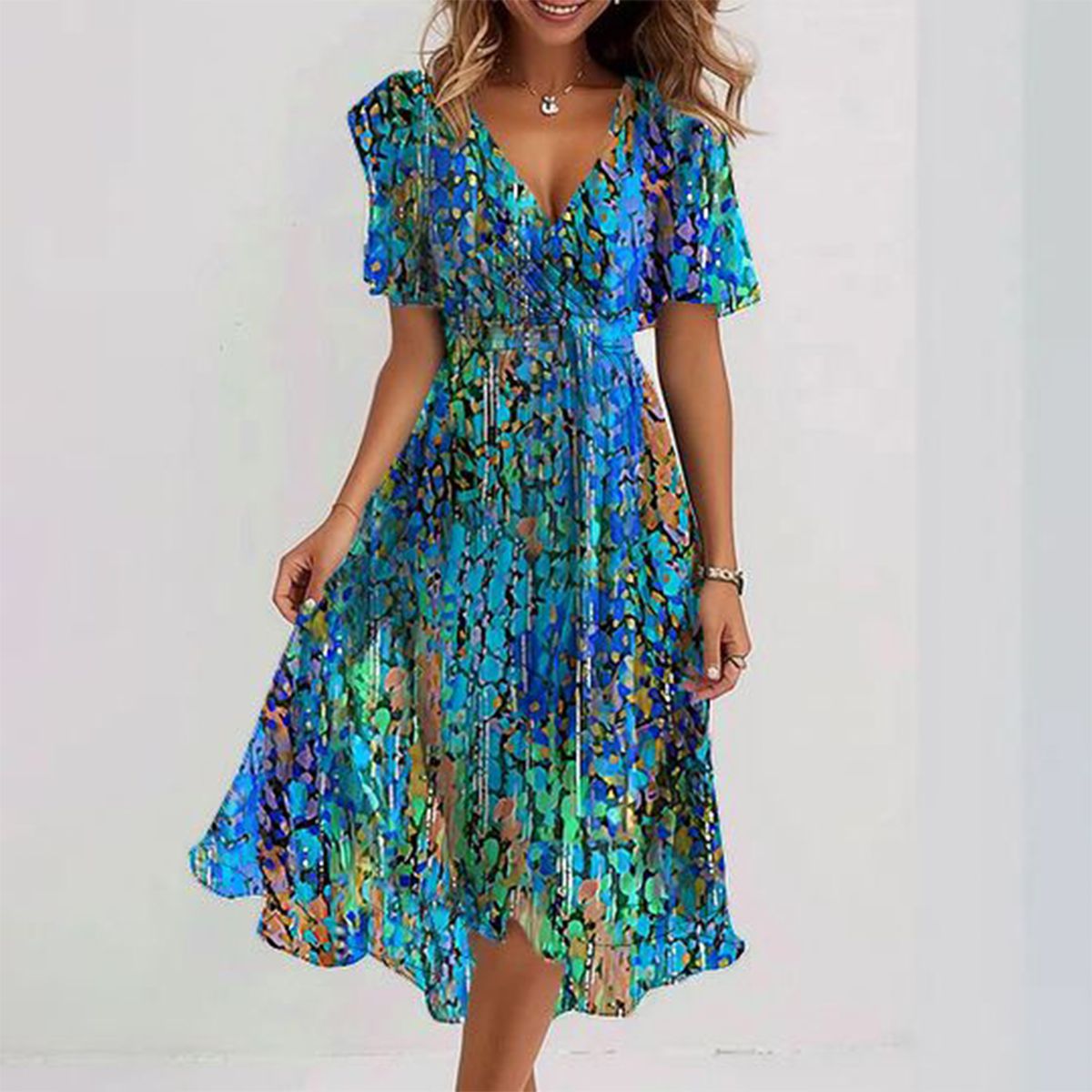 Women Blue Midi Dress | Bondi