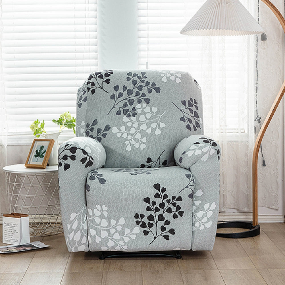 Recliner Sofa Cover Floral Stretchy Fabric | Elegant Home Decor 4