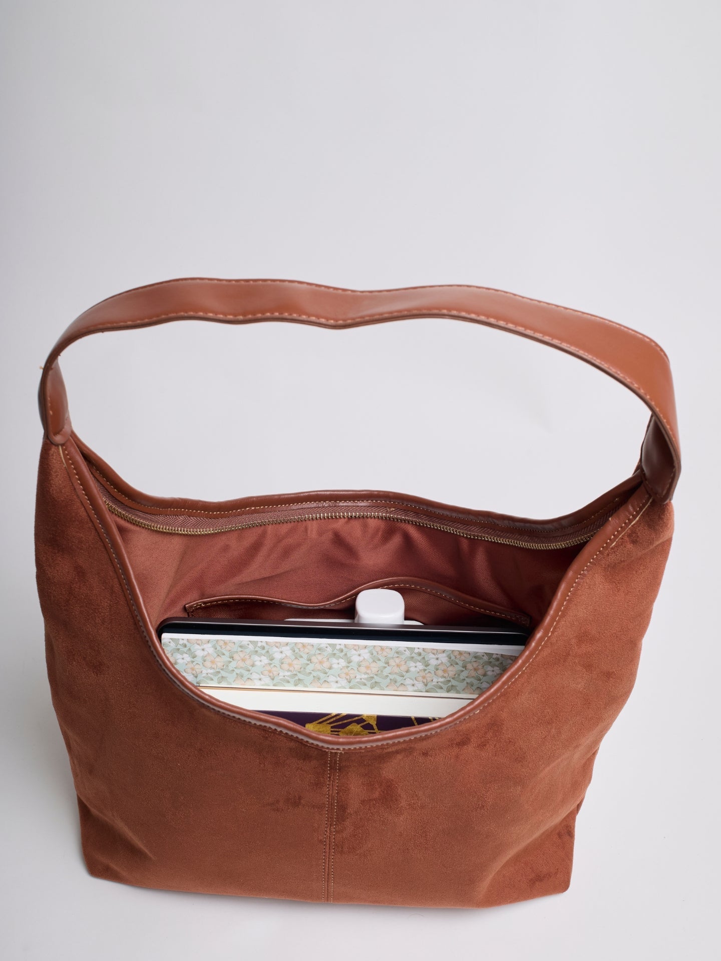 Women Suede Tote Bag with Pouch | Alberta
