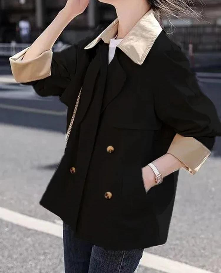Women Double-Breasted Trench Coat | Alice