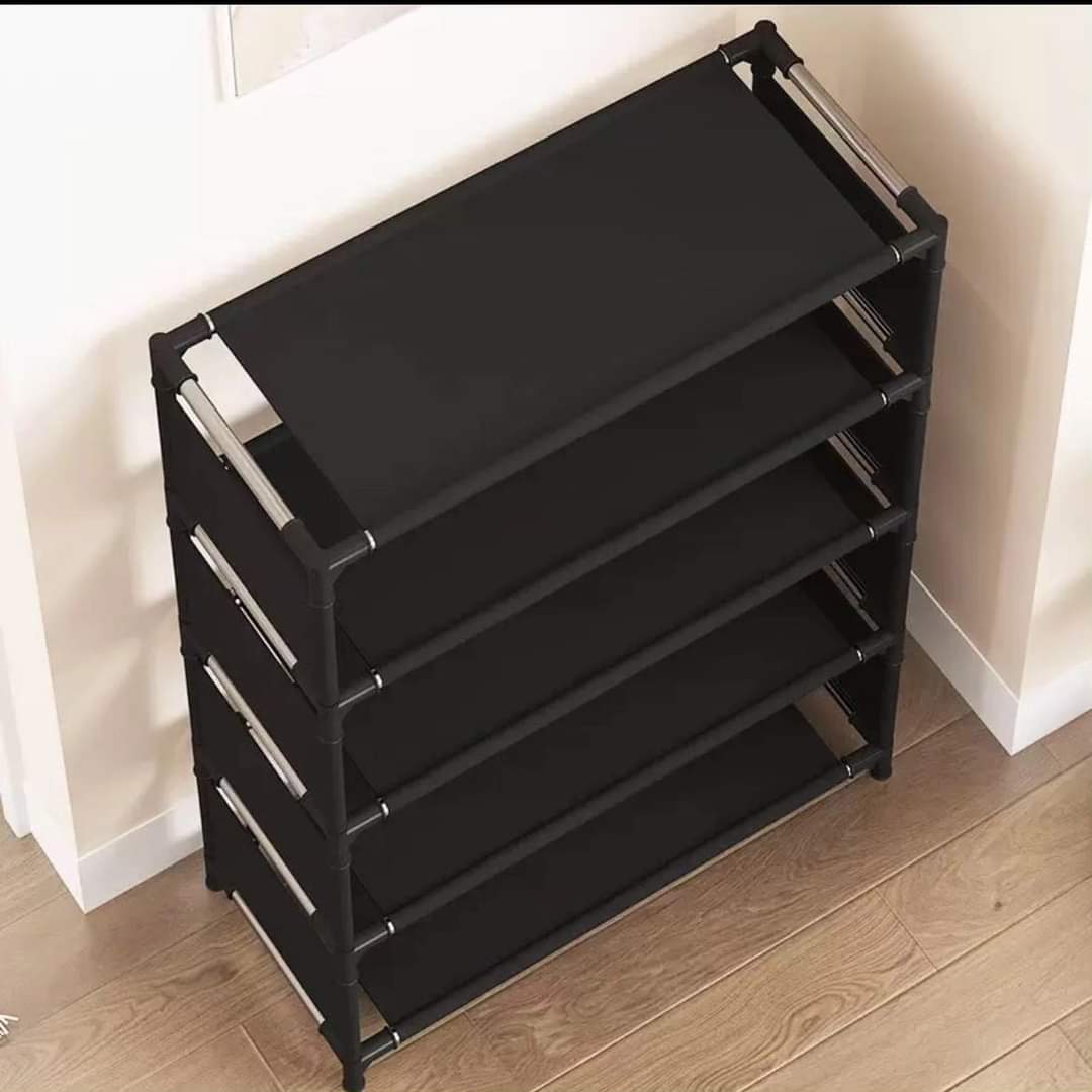 7-Tier Shoe Rack with Metal Frame – Versatile Entryway Shoe Storage and Organizer in Black or Gray 4