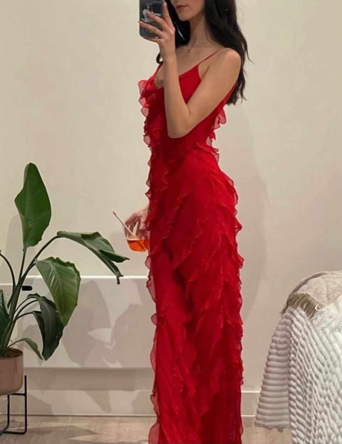 Women Elegant Ruffle Maxi Dress | Abby